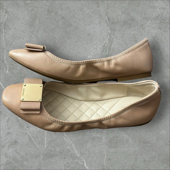 Cole Haan Women’s Tali Bow Ballet Flat / Tan 9B - Picture 6 of 9
